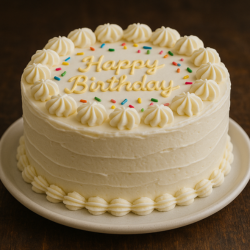🎉 ভ্যানিলা সেলিব্রেশন কেক – জন্মদিনের আনন্দে মিষ্টি মুহূর্তের স্বাদ